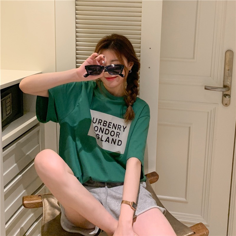 Áo thun NZN tay ngắn cổ tròn dáng rộng in chữ thoải mái thời trang mùa hè