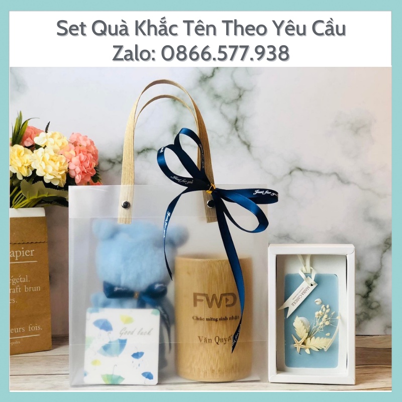 Set Quà Tặng Theo Yêu Cầu - Khắc Cốc, Thiệp, Đồ Trang Trí Riêng