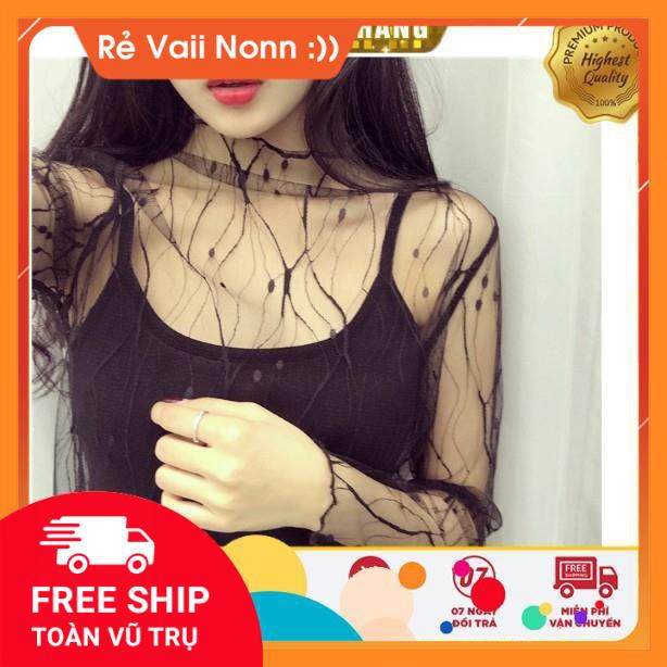 ❤Áo Lưới Dài Tay Xuyên Thấu- Hàng Loại 1- Bao Chất - Bao Giá - Freesize đến 70kg- Co dãn tốt