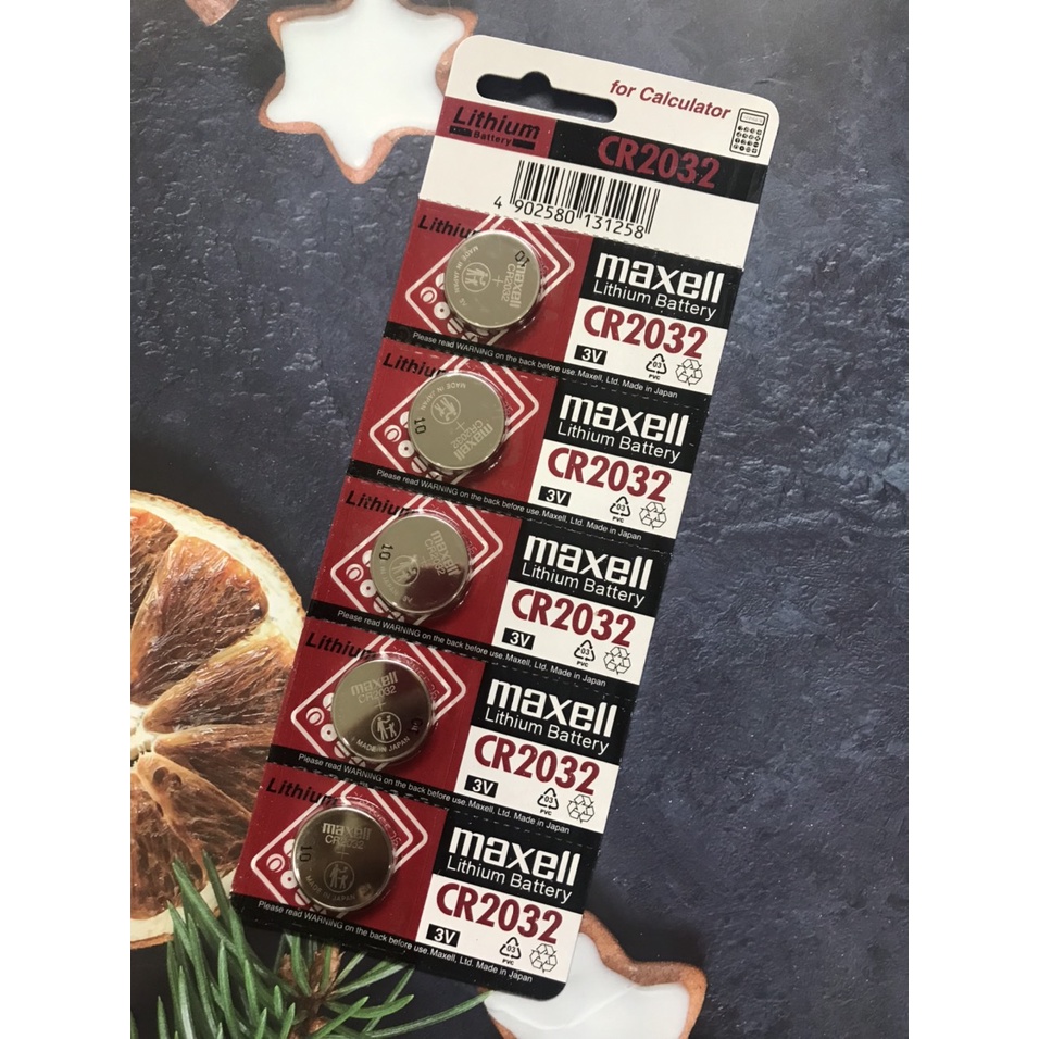 Vỉ 5 Viên Pin Maxell CR2032 / CR2025 / CR2016 / CR1632 / CR1616 / CR1220 / CR1216 / CR1620 MAXELL Lithium - Chính Hãn