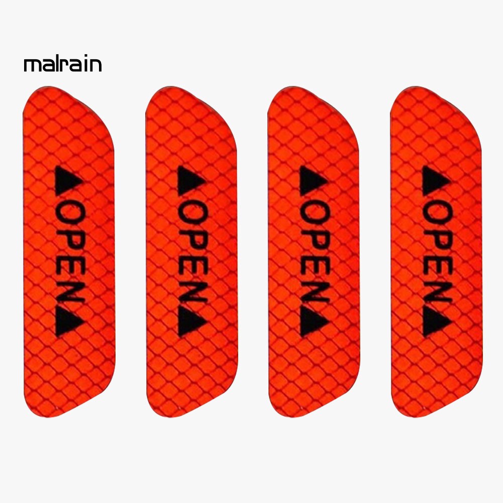 Bộ 4 Đề Can Phản Quang Cảnh Báo Mở Cửa Xe Hơi