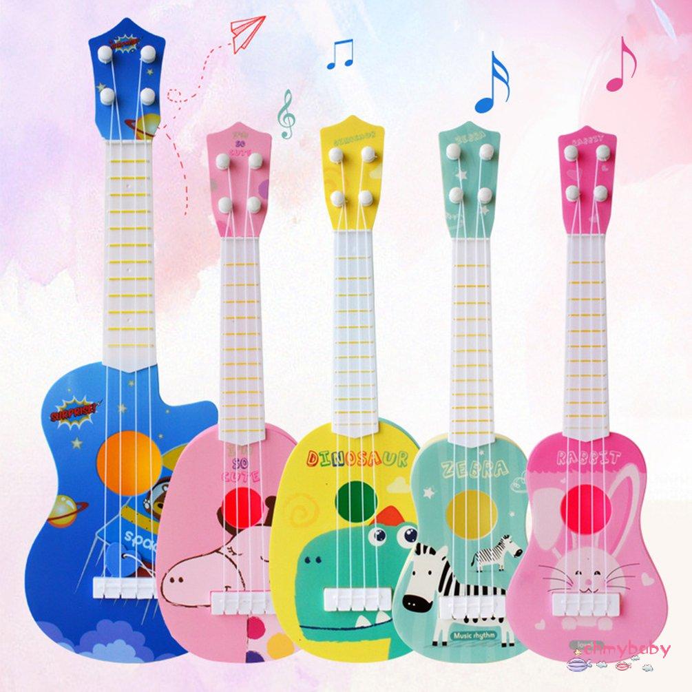 【OMB】 Children Trumpet Simulation Ukulele Four-string Playable Musical Toys
