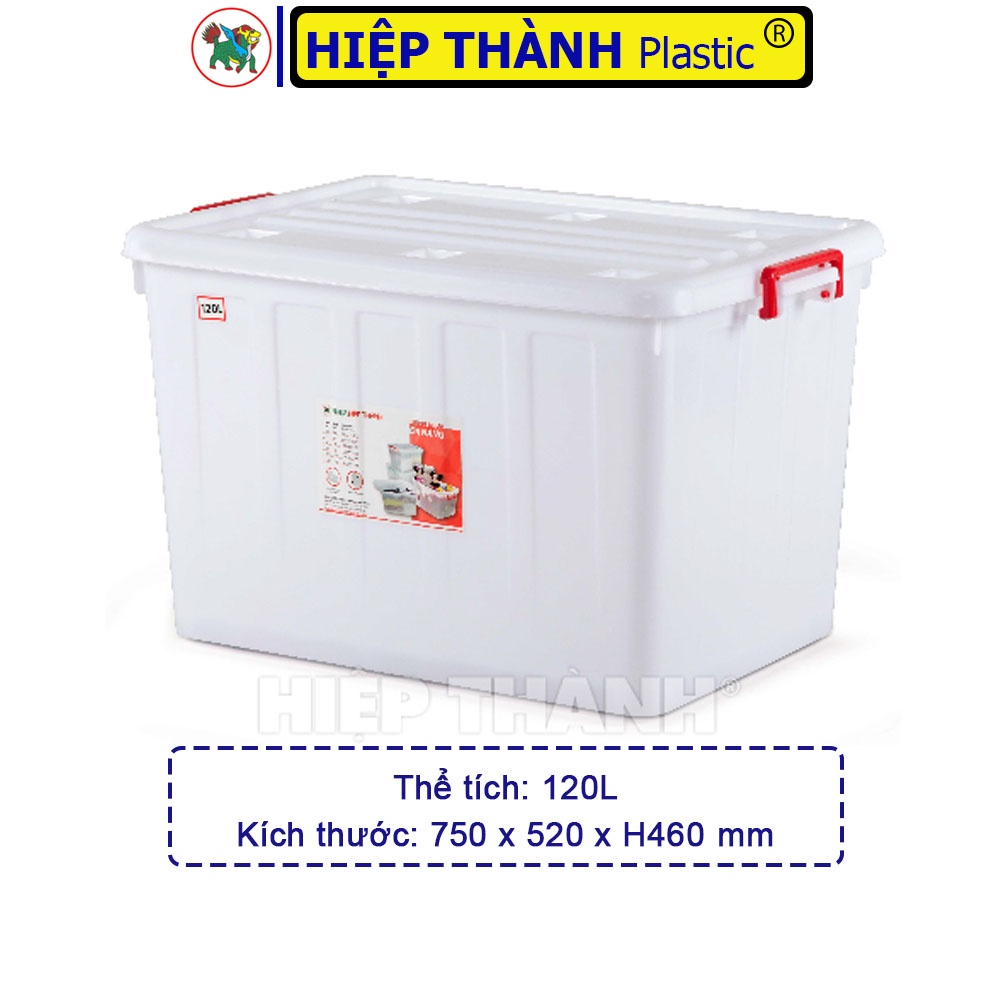 Thùng Đựng Đồ Đa Năng Nhựa Hiệp Thành Nhiều Kích Thước - Thể Tích: 30L, 60L, 90L, 120L, 140L