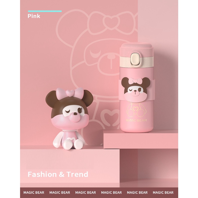 Bình giữ nhiệt hình gấu Magic Bear siêu cute 350ml