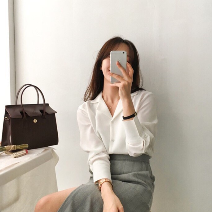 Áo Sơ Mi Basic Cổ Vest