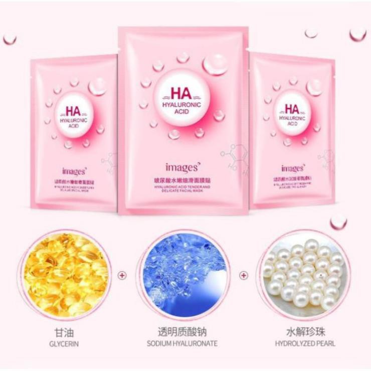 Mặt nạ giấy dưỡng trắng da mụn cấp ẩm thải độc HA Images | BigBuy360 - bigbuy360.vn