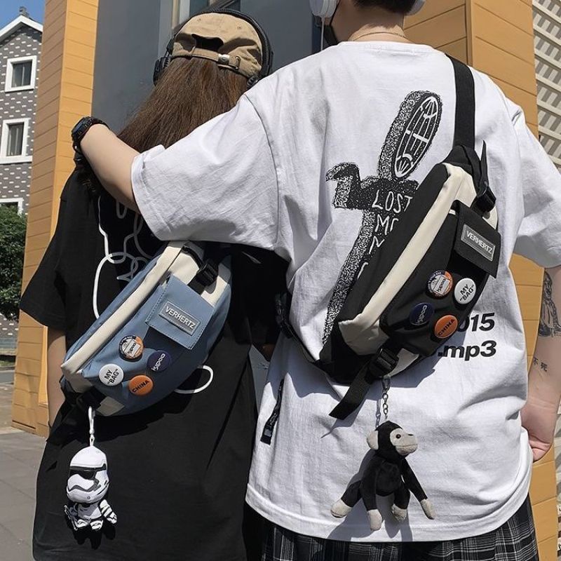 Túi đeo chéo kích thước nhỏ phong cách Nhật Bản cho nam