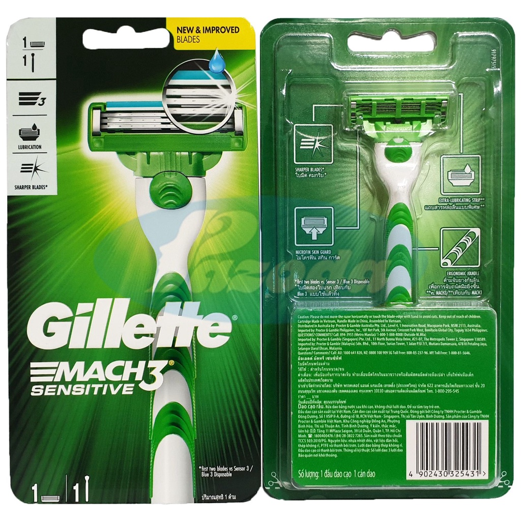 Dao cạo râu 3 lưỡi Gillette Mach 3 sensitive