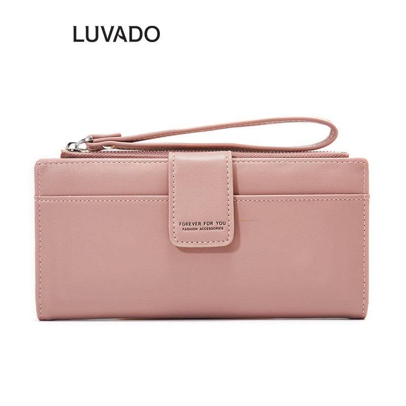 Ví nữ cầm tay dáng dài đẹp FOREVER FOR YOU nhiều ngăn thời trang cao cấp đựng tiền giá rẻ LUVADO VD306