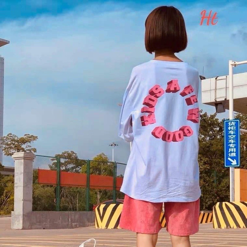 Sét áo chữ KID+quần đùi hồng HT11
