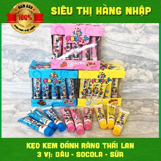 Combo 20 tuýp kẹo kem đánh răng Funny Casle 3 vị Thái Lan