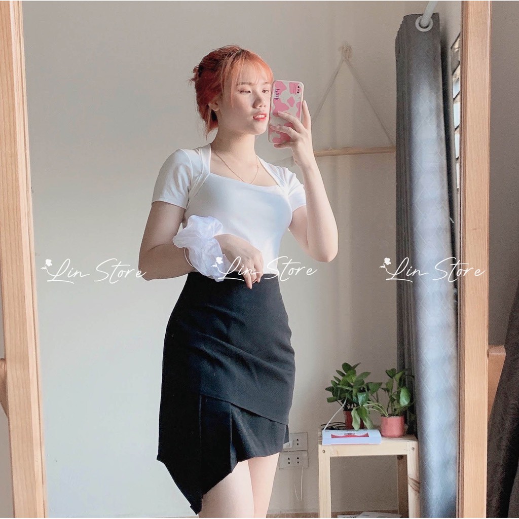 CHÂN VÁY CHỮ A NHÚN EO ⚡️ HÀNG LOẠI 1⚡️ , CHÂN VÁY NHÚN LỆCH TÀ 1 BÊN, CÓ 2 MÀU ĐEN NÂU TRẺ TRUNG ,DỄ MẶC, CÓ LÓT QUẦN | BigBuy360 - bigbuy360.vn