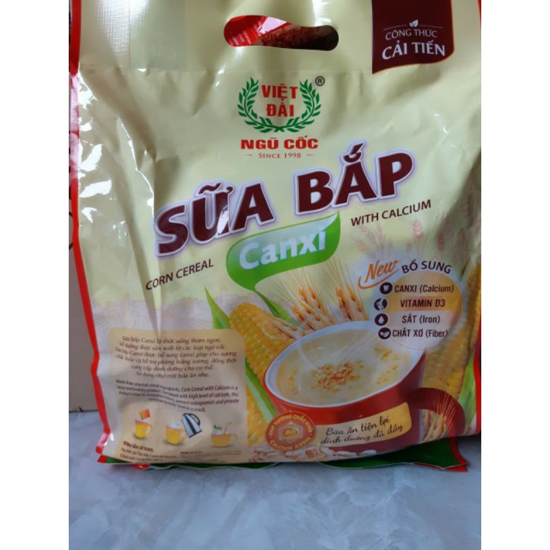 Ngũ Cốc Sữa Bắp Canxi Việt Đài Gói 600g