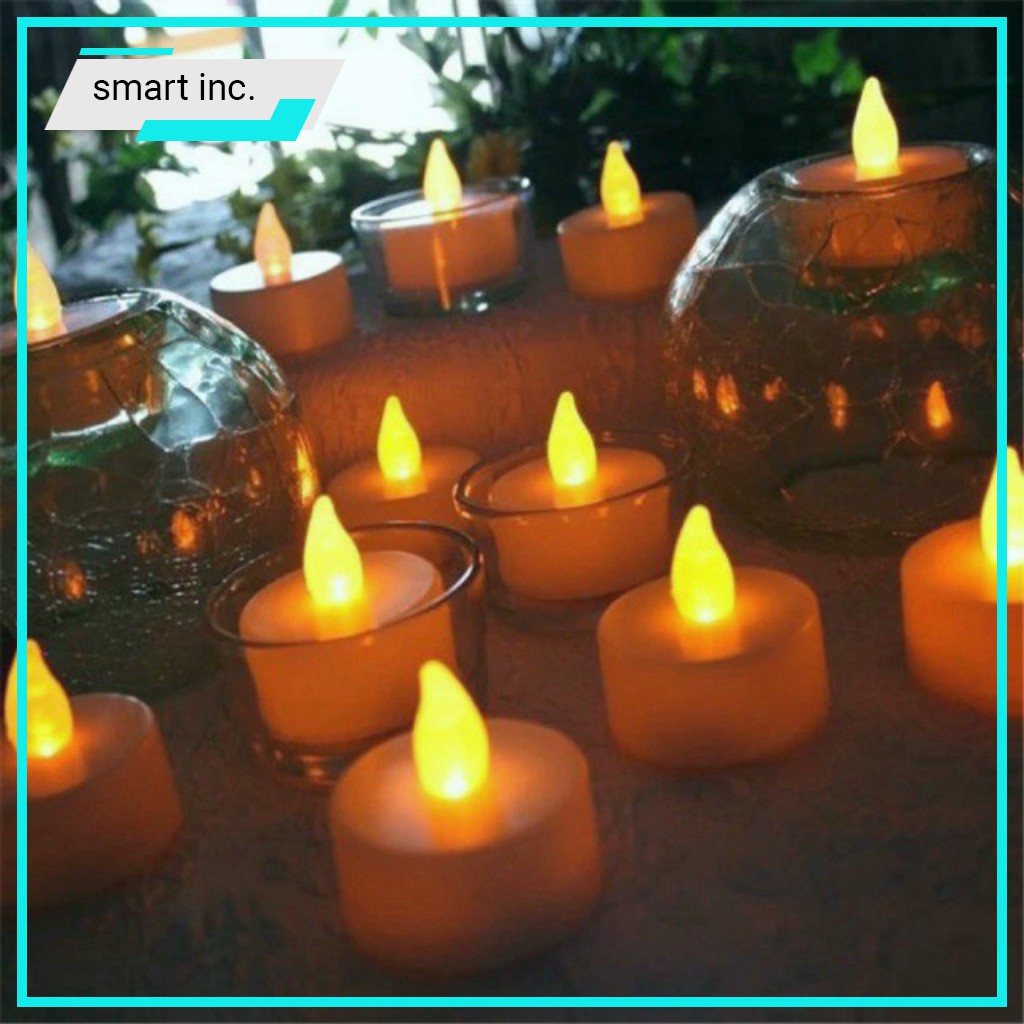 Nến Điện Tử Pin Led Mini Decor Tỏ Tình Trang Trí Sinh Nhật Ngoài Trời Màu Sắc Tealight Đèn Cầy Điện Tử Tim Lắc Cao Cấp