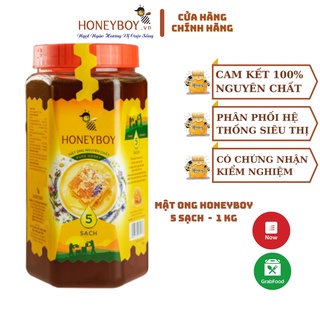 Mật ong thiên nhiên 5 sạch HONEYBOY 1KG