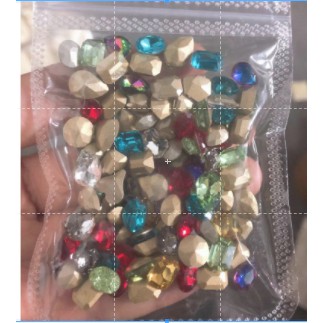 Đá khối 100 viên Mix màu đá nail