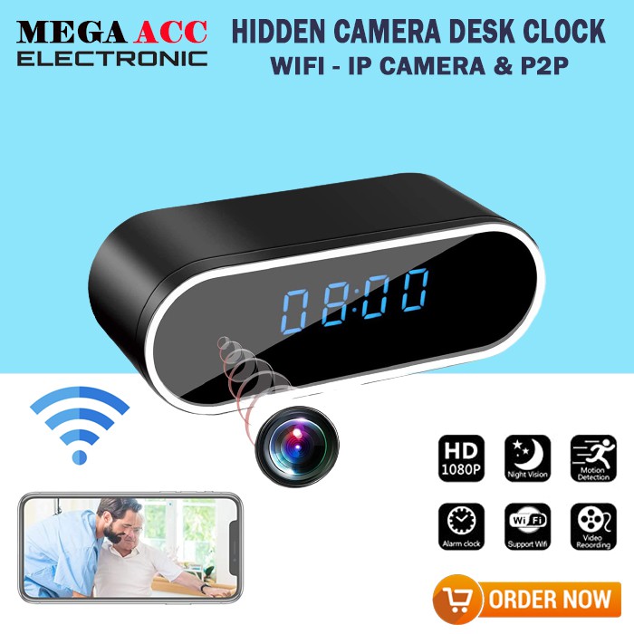 Đồng Hồ Camera Ẩn Để Bàn HD 1080P Kết Nối WIFI
