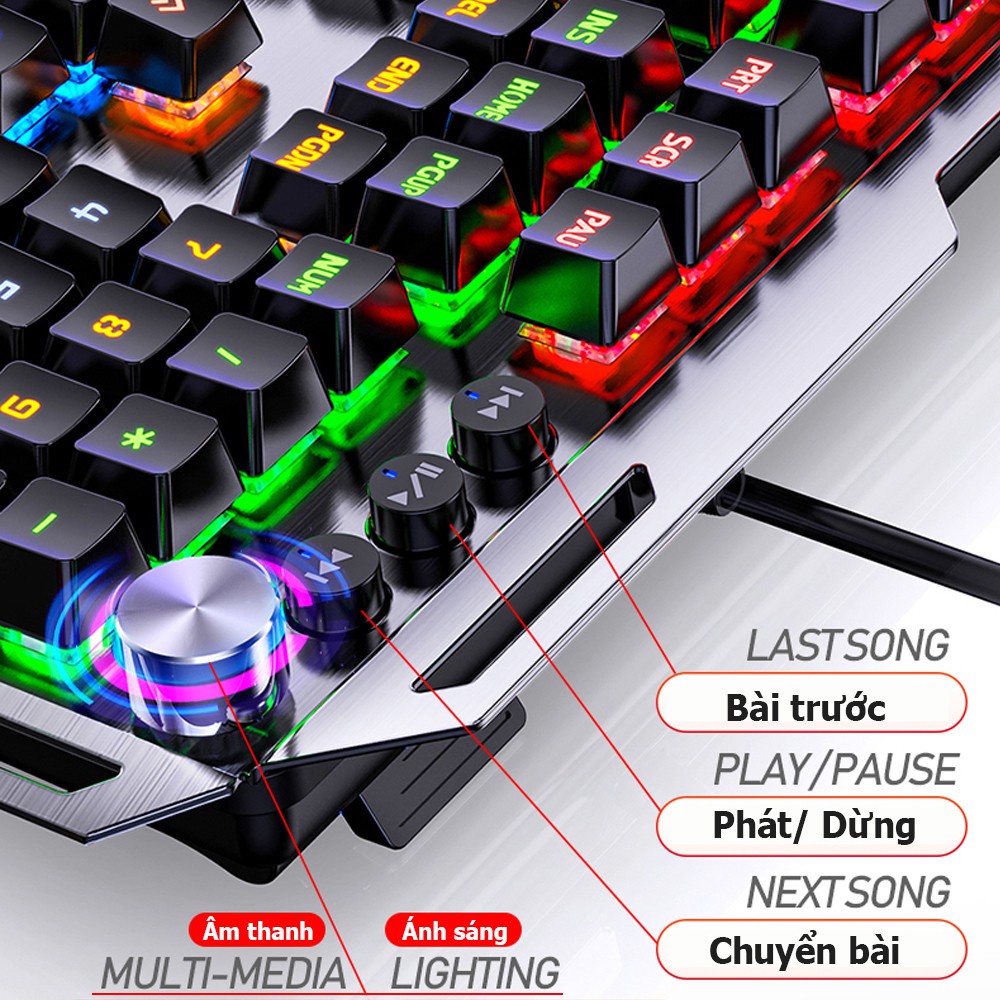 💎❈∏Bàn phím cơ Gaming K100 Full LED