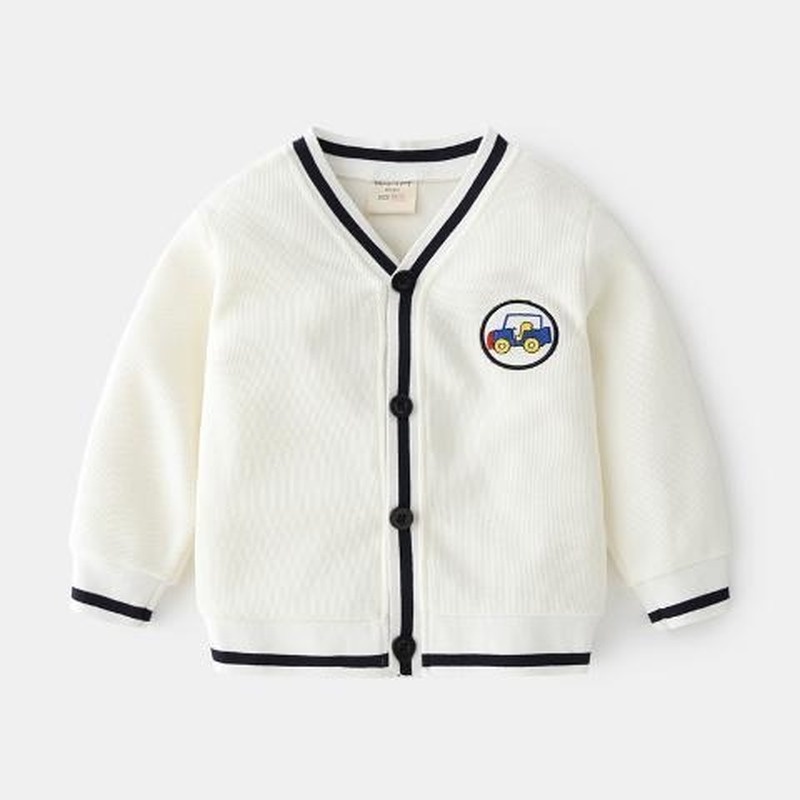 Áo Khoác Cardigan Đính Nút Phong Cách Hàn Quốc Thời Trang Xuân Thu Cho Bé Trai