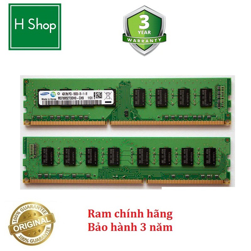 [Freeship toàn quốc từ 50k] Ram PC DDR3 4Gb bus 1333 - 10600s tháo máy, bảo hành 12 tháng