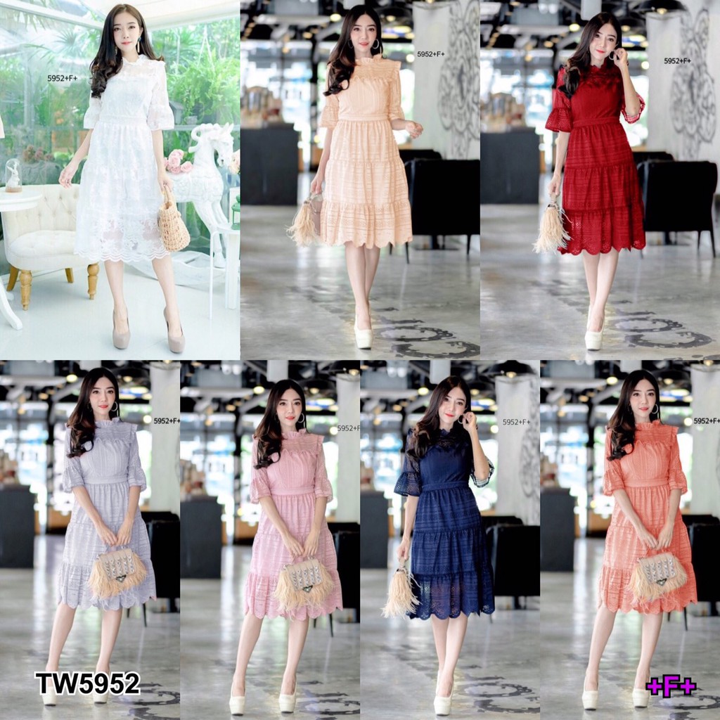 Đầm ren tay chuông S5952