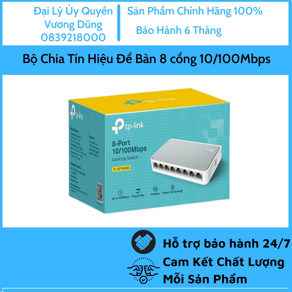 Bộ Chia Tín Hiệu Để Bàn 8 cổng 10/100Mbps TL-SF1008D - Hàng Chính Hãng 2 Năm 5.0
