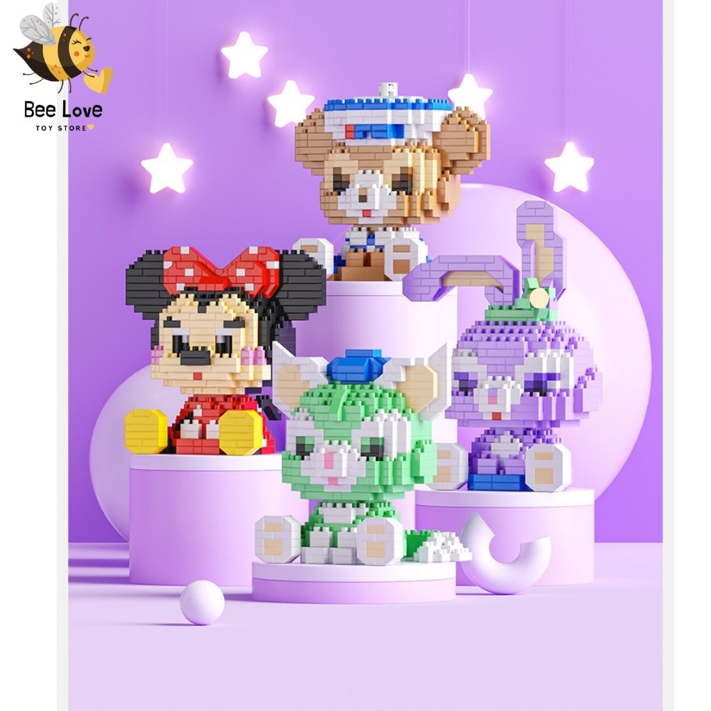 Bộ xếp hình lego nhân vật hoạt hình cho bé Disney ModelBuilding BL102, mô hình lắp ráp con vật độc đáo sinh động BeeLove