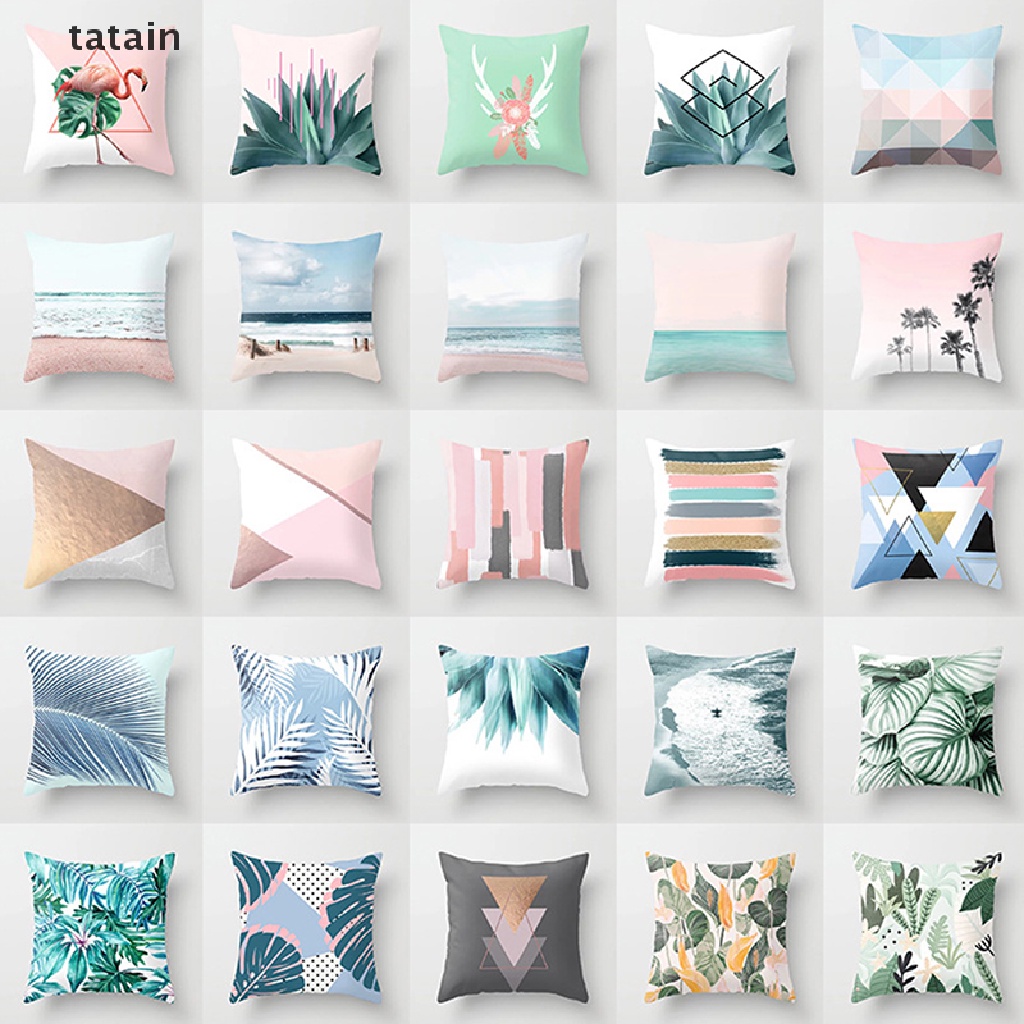 [TAT] Black White Geometric Cushion Cover Polyester Throw Pillow Case Sofa Pillowcase CVX