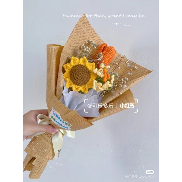 Hoa len bó sẵn _ handmade