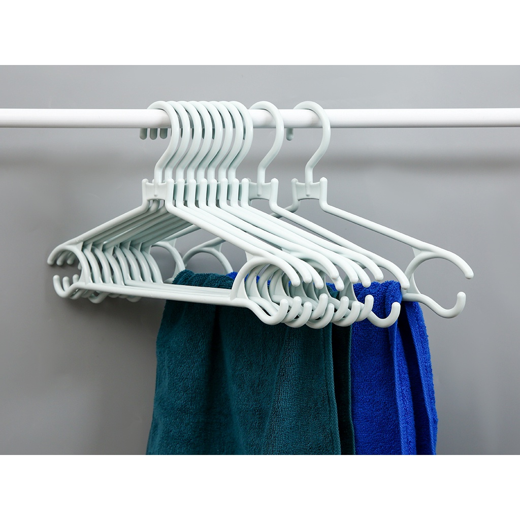 Set 10 Móc treo quần áo kiểu Hara  - chất liệu nhựa PP cao cấp, chịu lực tốt, bền đẹp