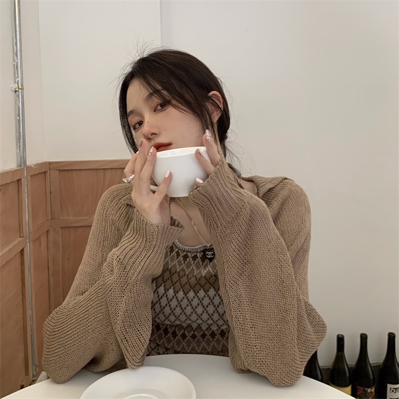 Áo hai dây XIAOZHAINV dệt kim thời trang mùa hè phong cách Hàn Quốc dành cho nữ