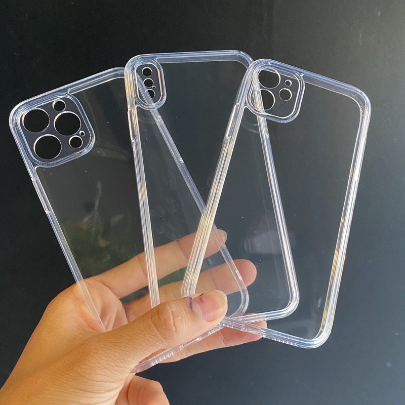 Ốp Lưng Iphone Trong Suốt,Lưng Cứng Cạnh Vuông Chống Ố ip 7Plus,8Plus,x,xsmax,11,11promax,12,12pro,12promax,13,13ProMax