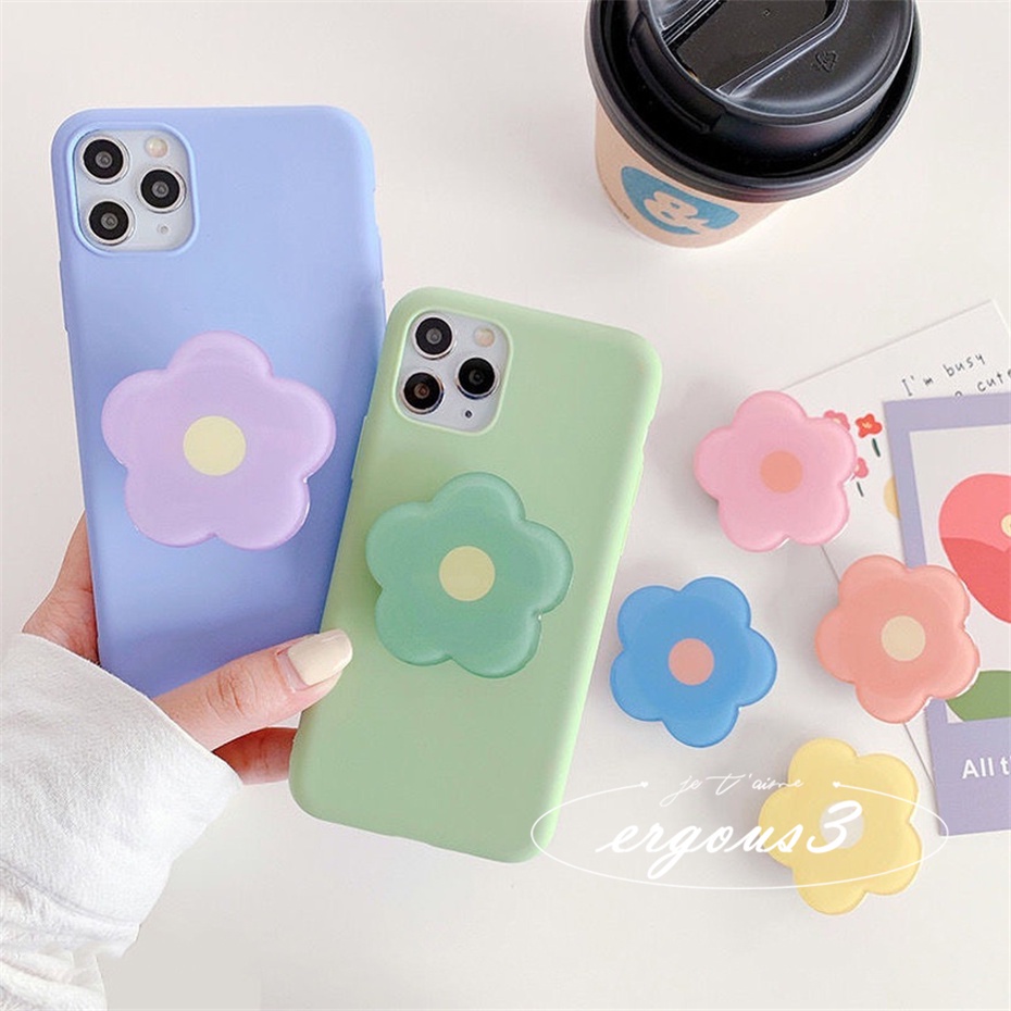 Nhẫn Đỡ Điện Thoại Hình Bông Hoa Màu Cầu Vồng Xinh Xắn