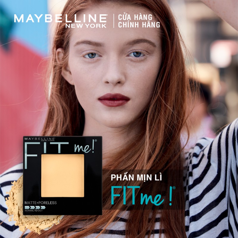 [Mã FMCGMALL giảm 8% đơn 250K] Phấn Phủ Mịn Nhẹ Kiềm Dầu Fit Me Matte Poreless Powder Maybelline New York 8.5g