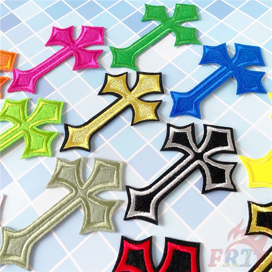 ✿ Miếng Vá Ủi Quần Áo 26 Màu ✿ 1 Sticker Ủi Thêu Hình Huy Hiệu