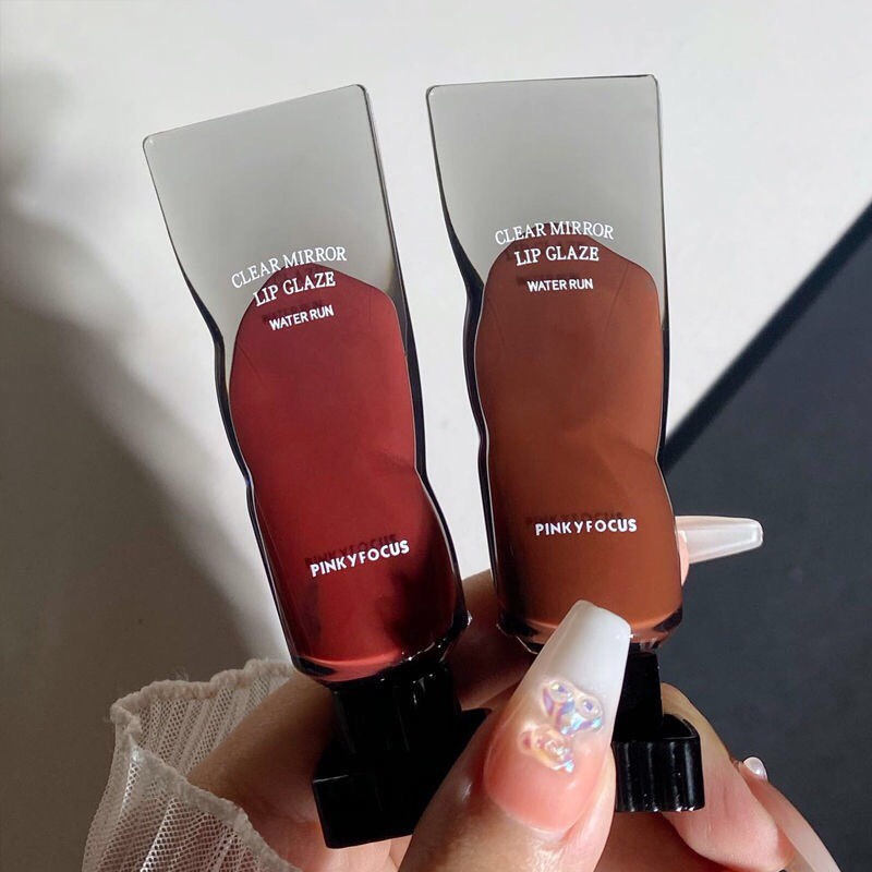 Son kem bóng tuýp PINKYFOCUS căng mọng nhẹ môi Clear Mirror Lip Glaze PinkyFocus PKFC03