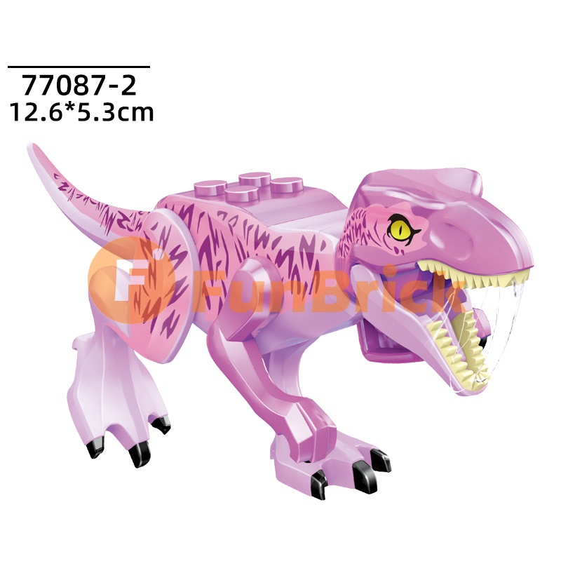 Mô hình đồ chơi khối xây dựng nổi tiếng khủng long Tyrannosaurus Rex Velociraptor Styx