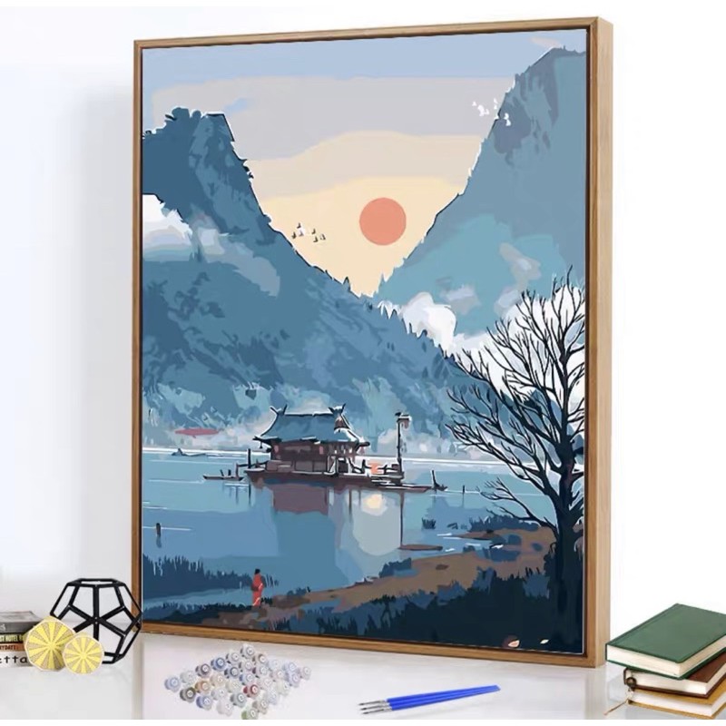 Tranh Sơn Dầu Số Hoá Phong Cảnh Các Mẫu Hot Trend - Tranh Tô Màu Theo Số phong cảnh