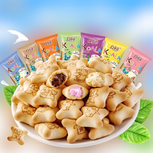 Bánh Gấu Nhân Kem Sữa Mix Các Vị Socola Dâu Vani Thơm Ngon Giòn Tan
