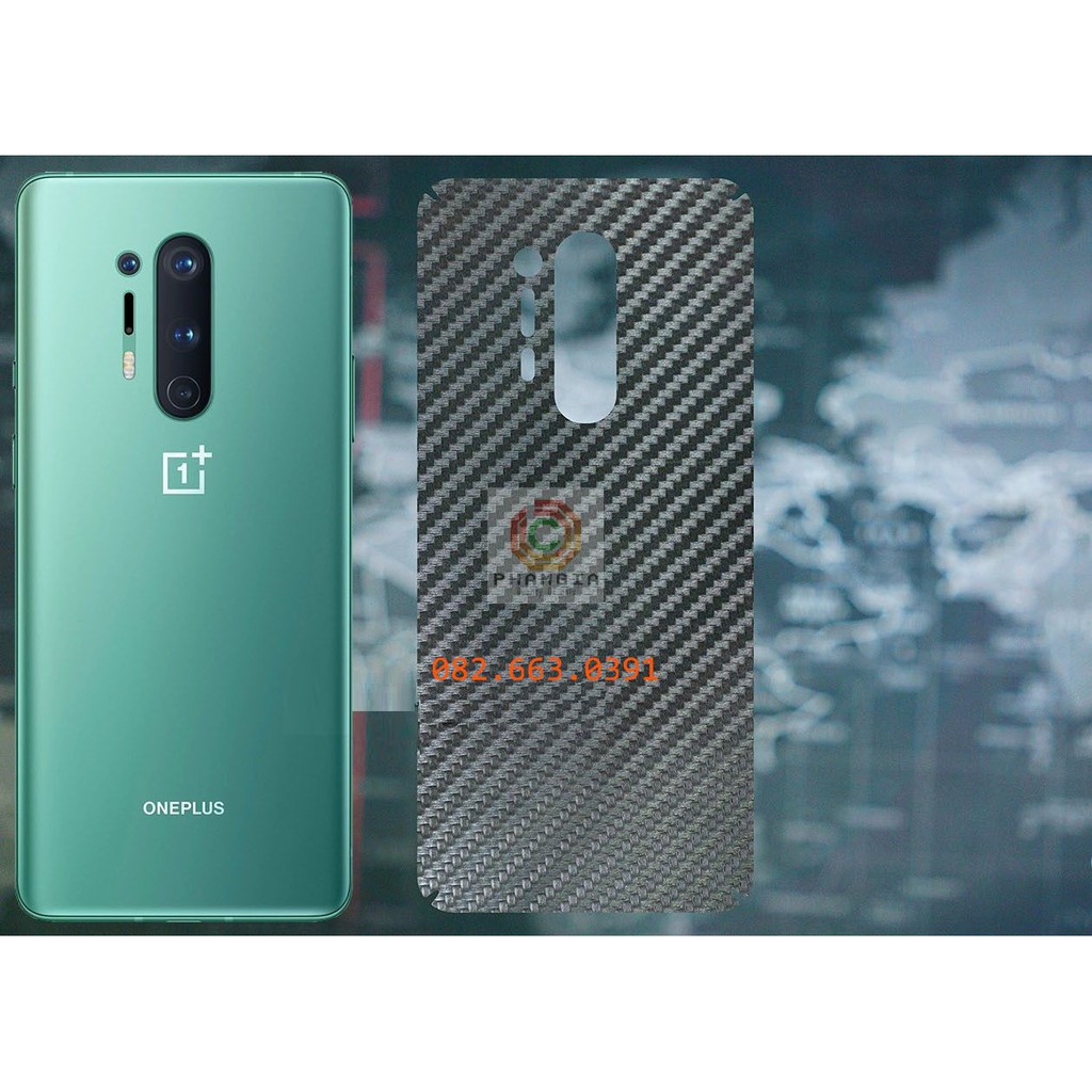 Miếng dán mặt lưng skin carbon Oneplus 8/ 8 pro