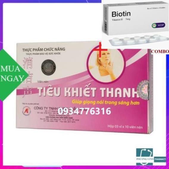 Combo Biotin 5mg+ TIÊU KHIẾT THANH