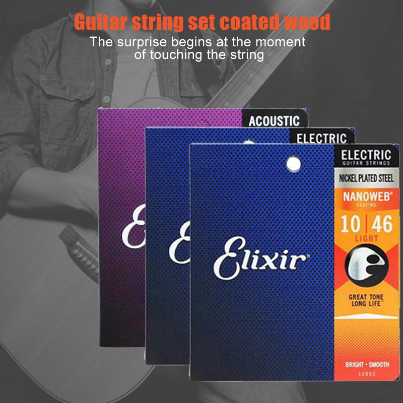 Dây Đàn Guitar Elixir Màu Sáng Lâu Trôi