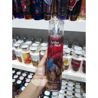 Xịt thơm toàn thân amber blush -bath & body works - -