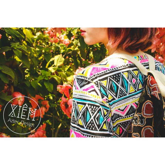CROPTOP  họa tiết Aztech
