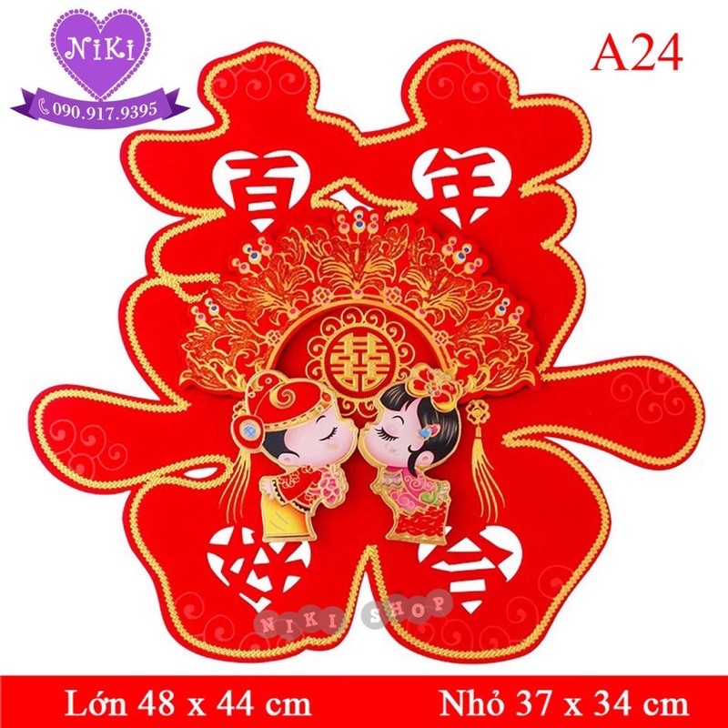 *Chữ Hỷ 3D Trang Trí Đám Cưới