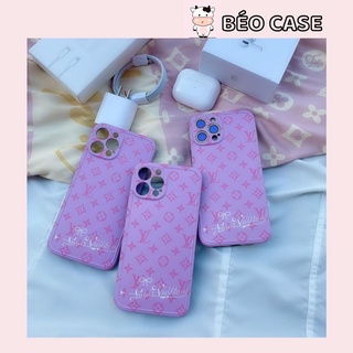 Ốp lưng iphone imd l.v tím chữ ký chống bẩn bảo vệ camera