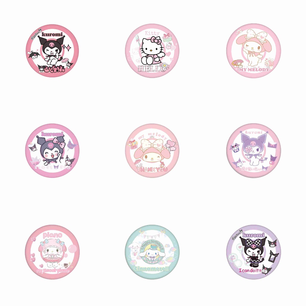 Huy hiệu IN HÌNH Hello Kitty Cinnamonroll anime chibi dễ thương tiện lợi