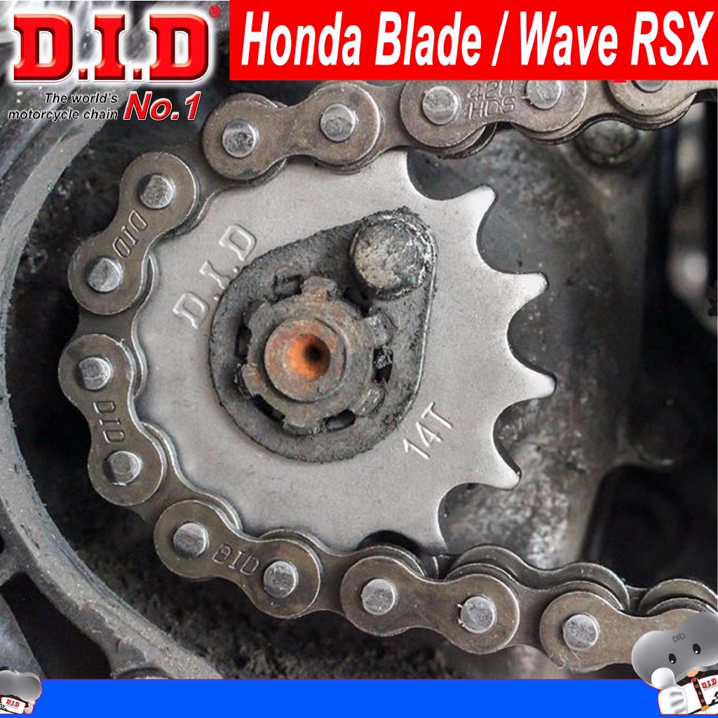 Nhông sên dĩa Honda Wave Blade , RSX – Sên đen 10ly DID HDS - Thái Lan