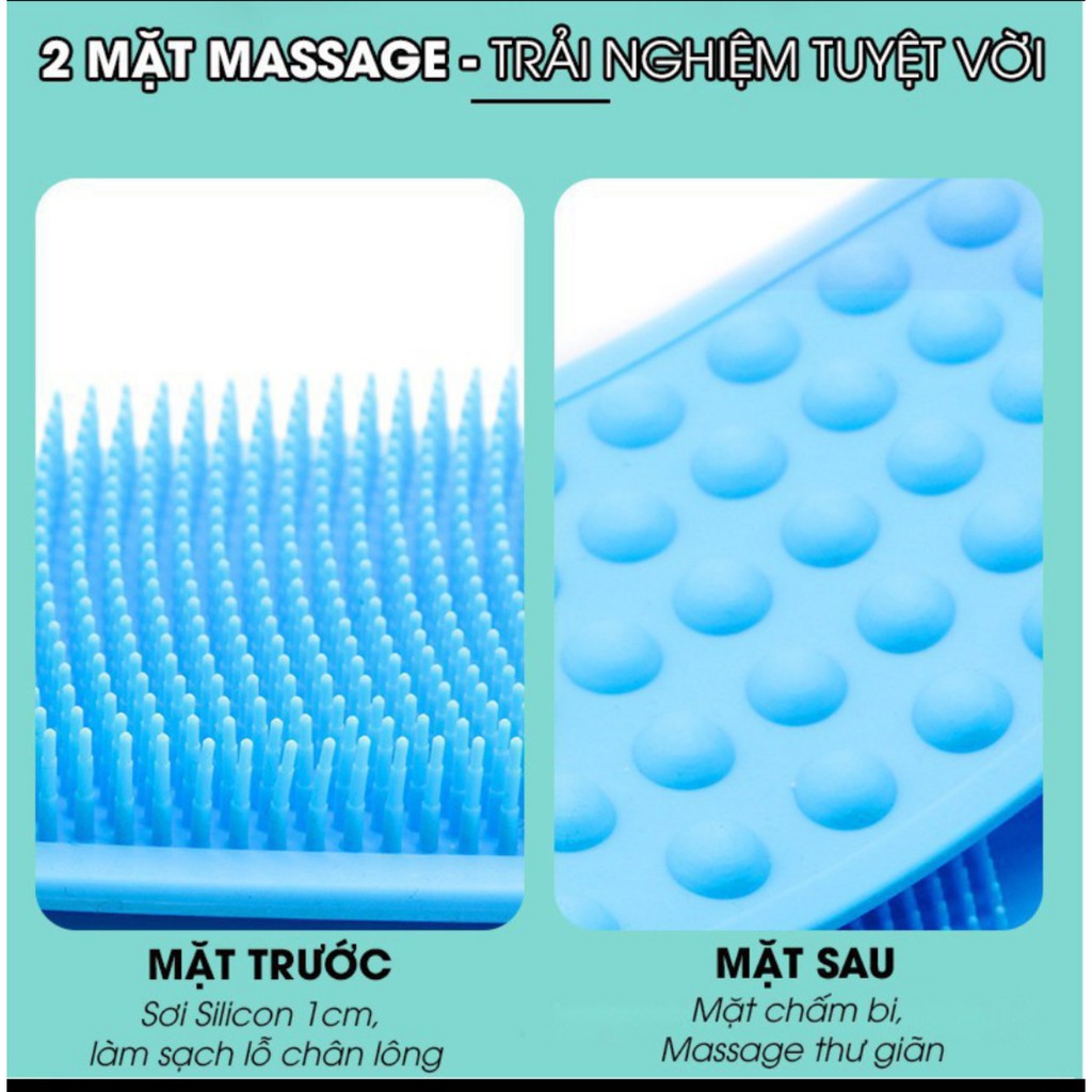 [bán chạy] Dây Đai Chà Lưng silicon 💖𝑭𝒓𝒆𝒆𝒔𝒉𝒊𝒑💖 Cọ Lưng 2 Mặt Đa Năng Silicon Kỳ Cọ Massage Tẩy Da Chết Khi Tắm