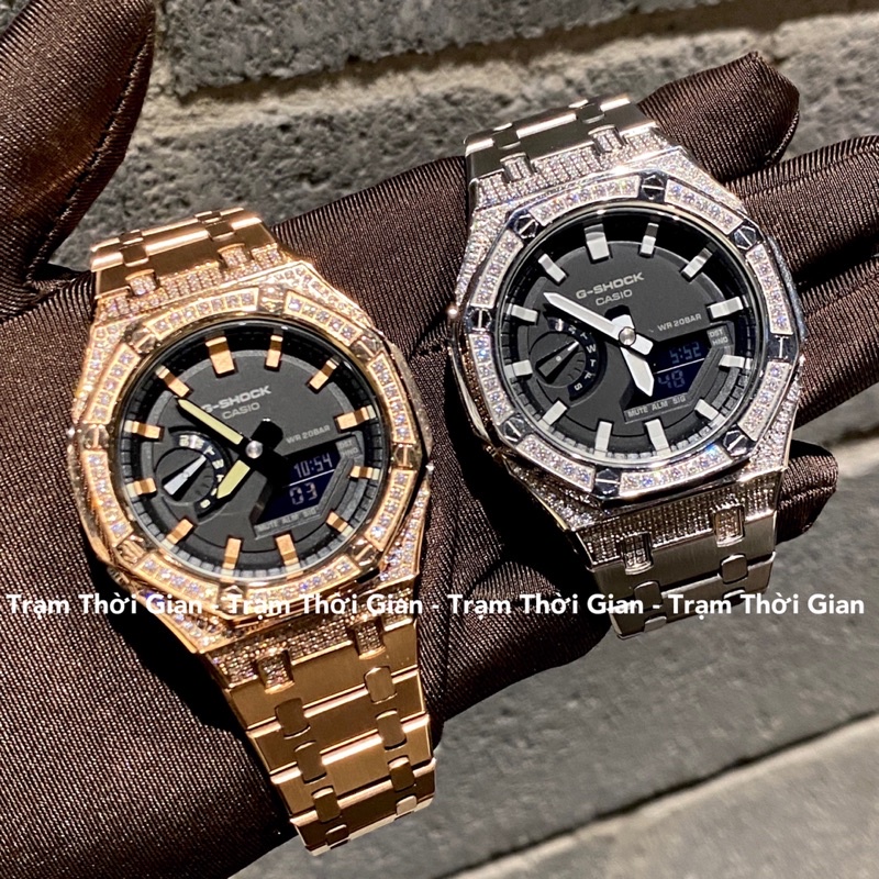 Đồng hồ nam casio G-Shock GA-2100-5A đính đá tô màu